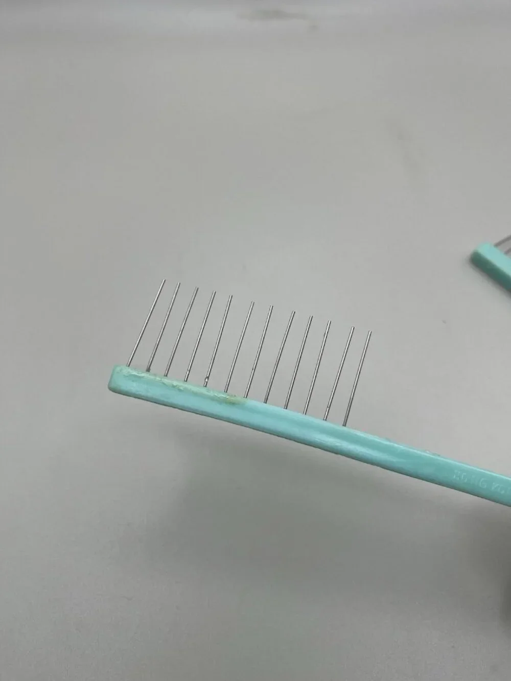 VTG 80s Smoothie Hair Styling Combs Set Turquoise Metal Teasing Picks Atomic